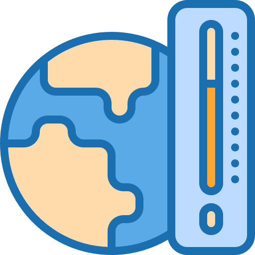 Global warming hot thermometer forecast icon Global warming hot thermometer forecast icon