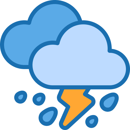 Thunderstorm weather natural disaster rain icon Thunderstorm weather natural disaster rain icon