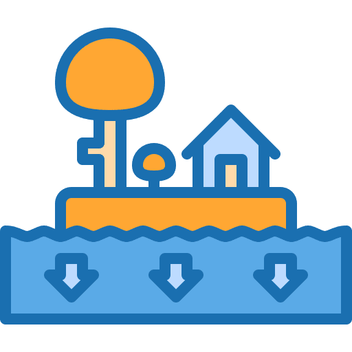 Tsunami natural disaster water flood icon Tsunami natural disaster water flood icon