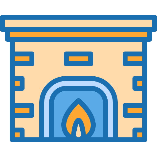 Fireplace fireplaces warm furniture and household icon Fireplace fireplaces warm furniture and household icon