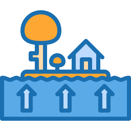 Flooded house flooded house house waves icon Flooded house flooded house house waves icon