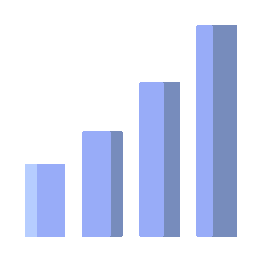 Bar chart performance graph business and finance icon