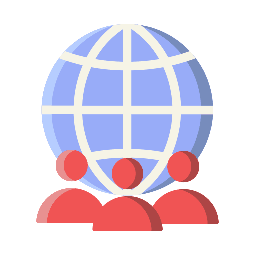 Globalization business strategy businessmen icon