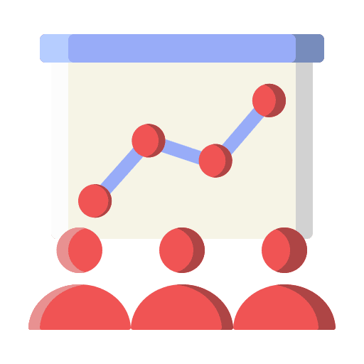 Presentation chart corporate business icon Presentation chart corporate business icon