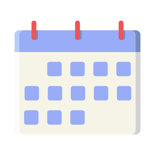 Schedule professional time and date calendar icon