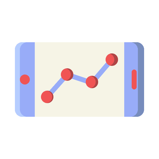 Smartphone business smartphone business and finance icon