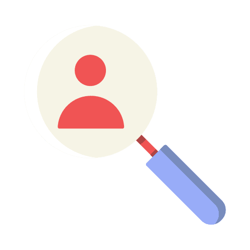 Recruitment employee business and finance magnifying glass icon Recruitment employee business and finance magnifying glass icon