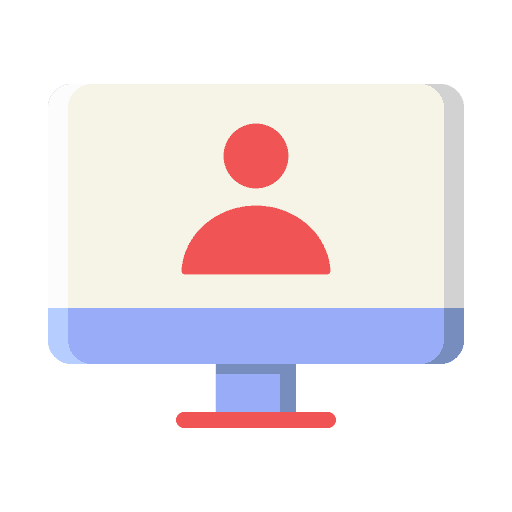 Video chat work professional video chat icon Video chat work professional video chat icon