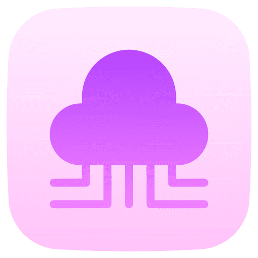 Networking ui data storage cloud computing icon