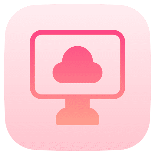 Computer electronics cloud storage monitor icon Computer electronics cloud storage monitor icon
