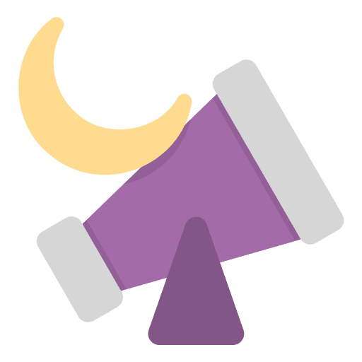 Telescope astronomy moon view icon