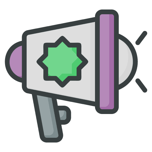 Announcement notice megaphone communication icon