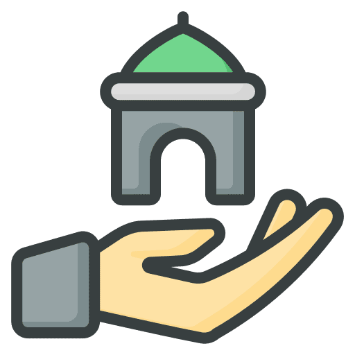 Hand pray cultures islam icon Hand pray cultures islam icon
