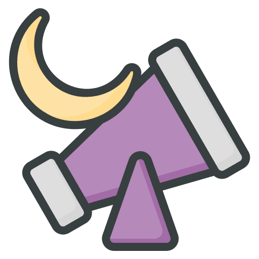 Telescope ramadan observation moon icon
