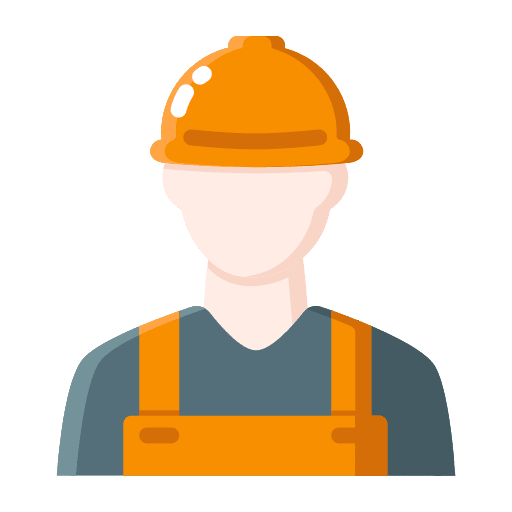 Construction worker construction tools workman labor man icon