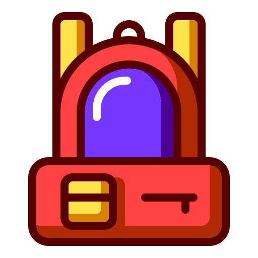 Backpack bag baggage backpack icon