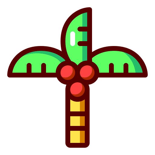 Coconut tree palm tree summer tropical icon Coconut tree palm tree summer tropical icon