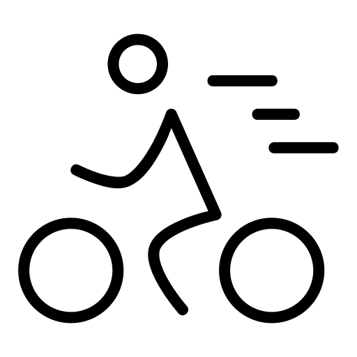 Bicyle cyclist stick man sports and competition icon