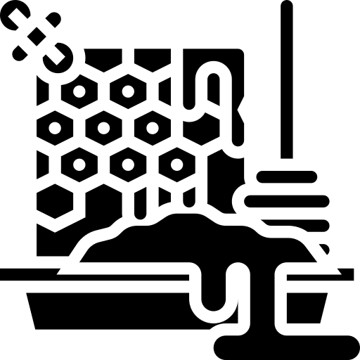 Honey farm honey dipper bee icon