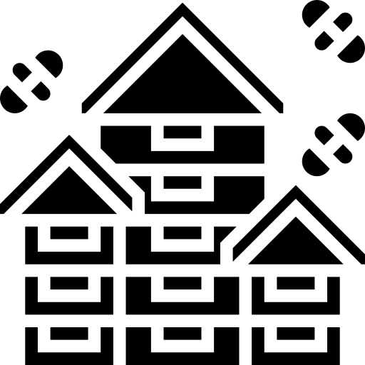 Apiary honeycomb hives bee box icon