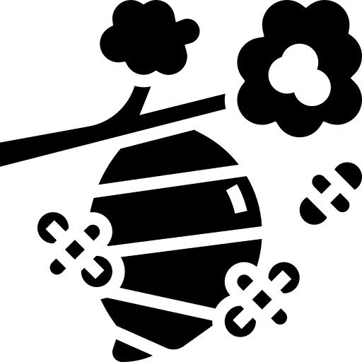 Beehive animals bee honey icon