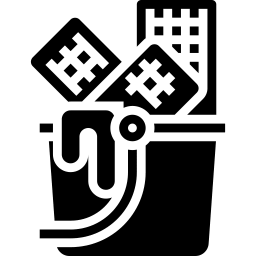 Bucket sweet bee farming and gardening icon