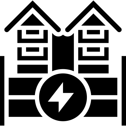 Electric fence electric fence security ray icon