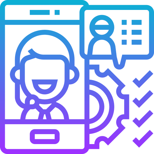 Customer service information after sale communications icon