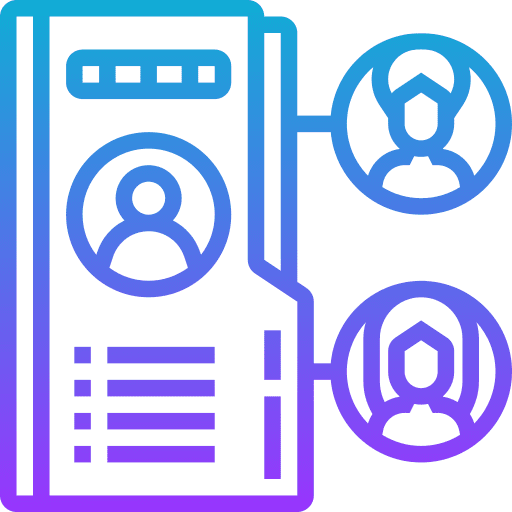 Employee portfolio employee data storage icon