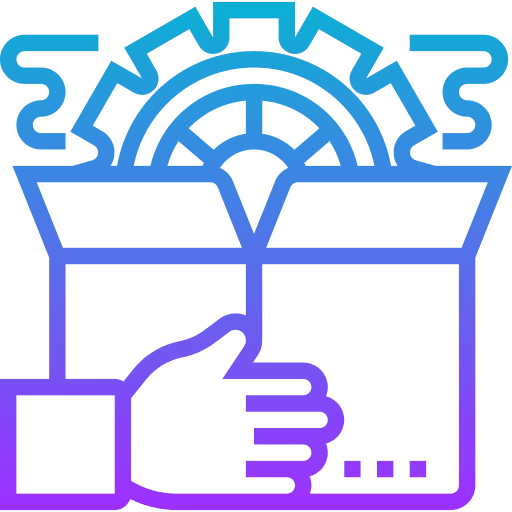 Product hand developer researcher icon