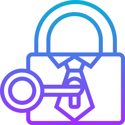 Secret private secure business and finance icon