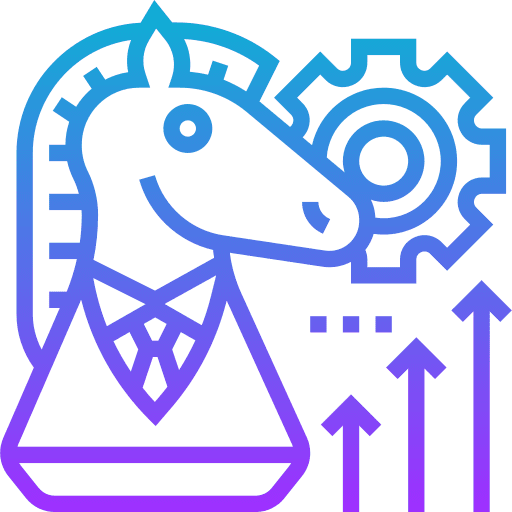 Business strategy planning horse business and finance icon Business strategy planning horse business and finance icon