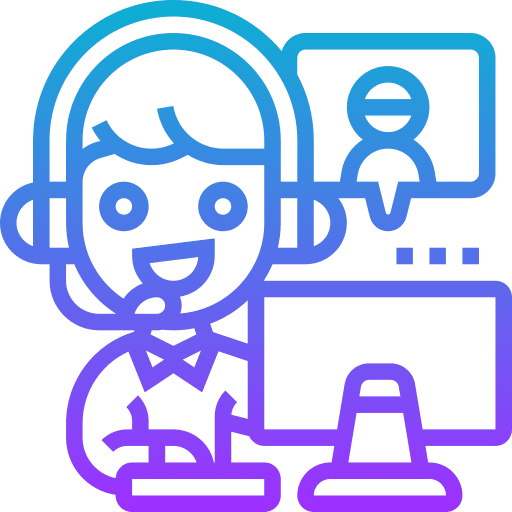 Customer service man computer customer service icon Customer service man computer customer service icon