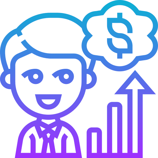 Forecast prediction business impact dollar icon Forecast prediction business impact dollar icon