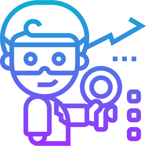 Market research examine business and finance planning icon Market research examine business and finance planning icon