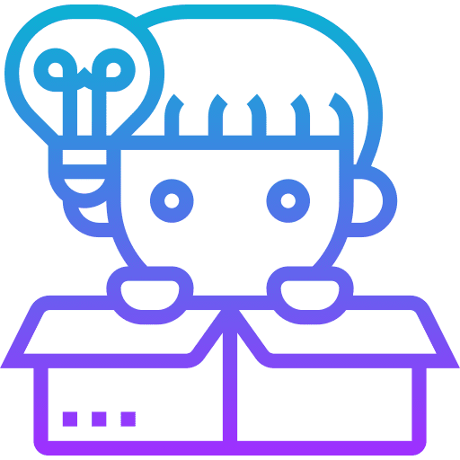 Think outside the box marketing think outside the box man icon Think outside the box marketing think outside the box man icon