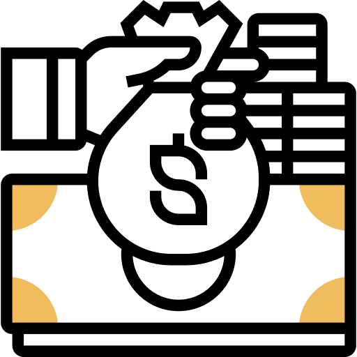 Budget money sack business and finance budget icon