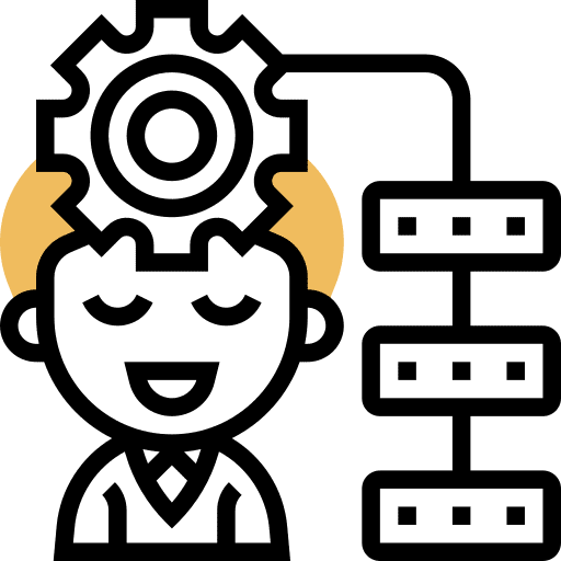 Process operations management administration icon