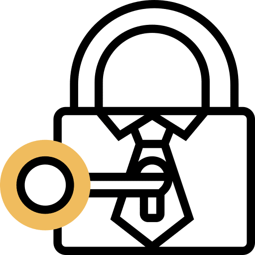 Secret padlock business business and finance icon