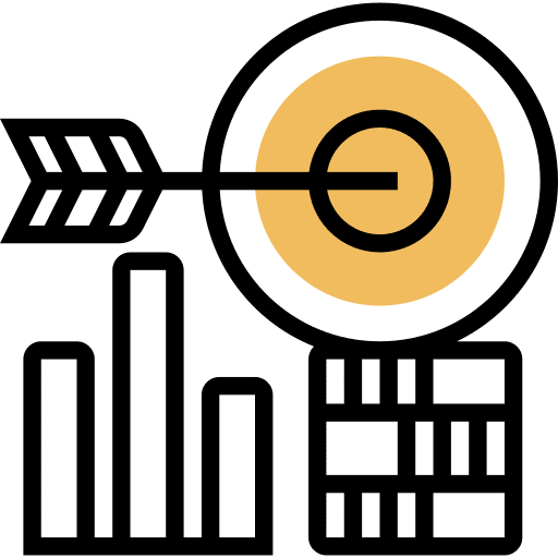 Target arrow target bar chart icon Target arrow target bar chart icon