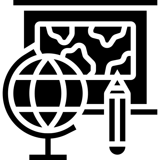 Geography world map exploration school icon