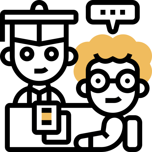 Academic teacher university education icon