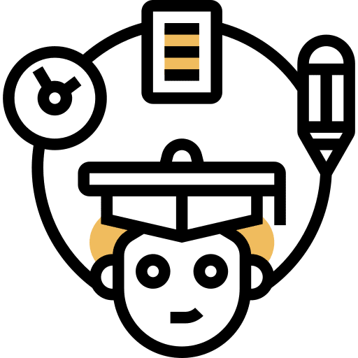 Curriculum school student user icon