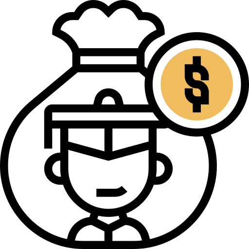 Education finance scholarship student icon Education finance scholarship student icon