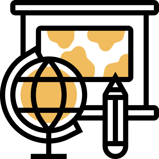 Geography school planet education icon