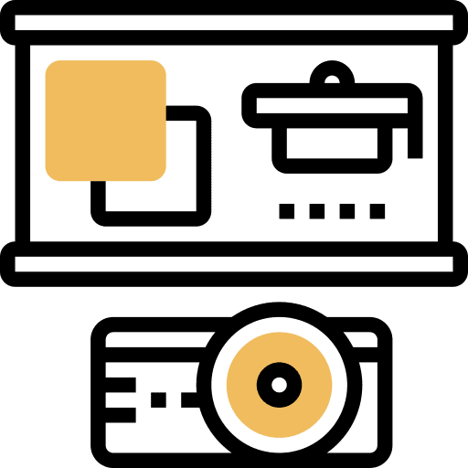 Projector multimedia electronic device presentation icon Projector multimedia electronic device presentation icon