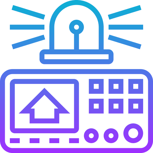 Alarm warning smart home urgent icon