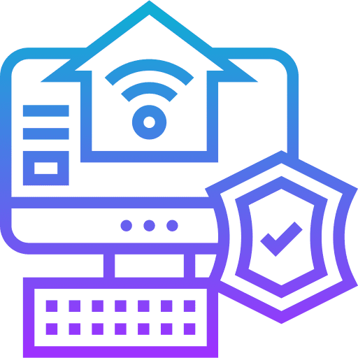 Cyber security secure networking computer icon