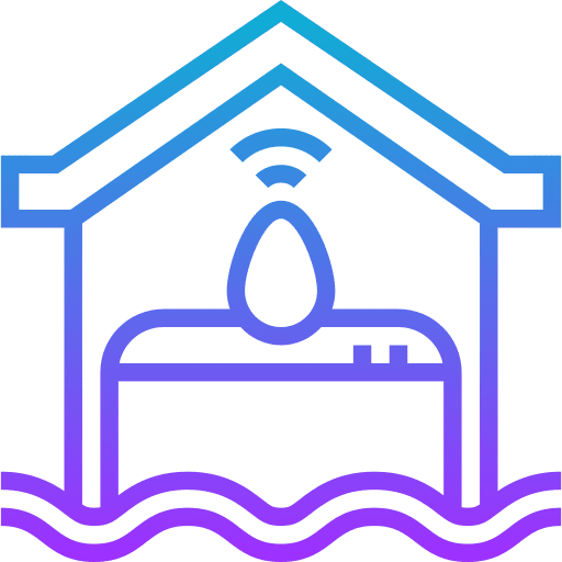 Flood sensor water wifi security icon Flood sensor water wifi security icon