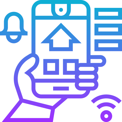Mobile phone warning security mobile phone icon